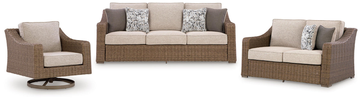 Laguna Heights Outdoor Sofa and Loveseat with Lounge Chair