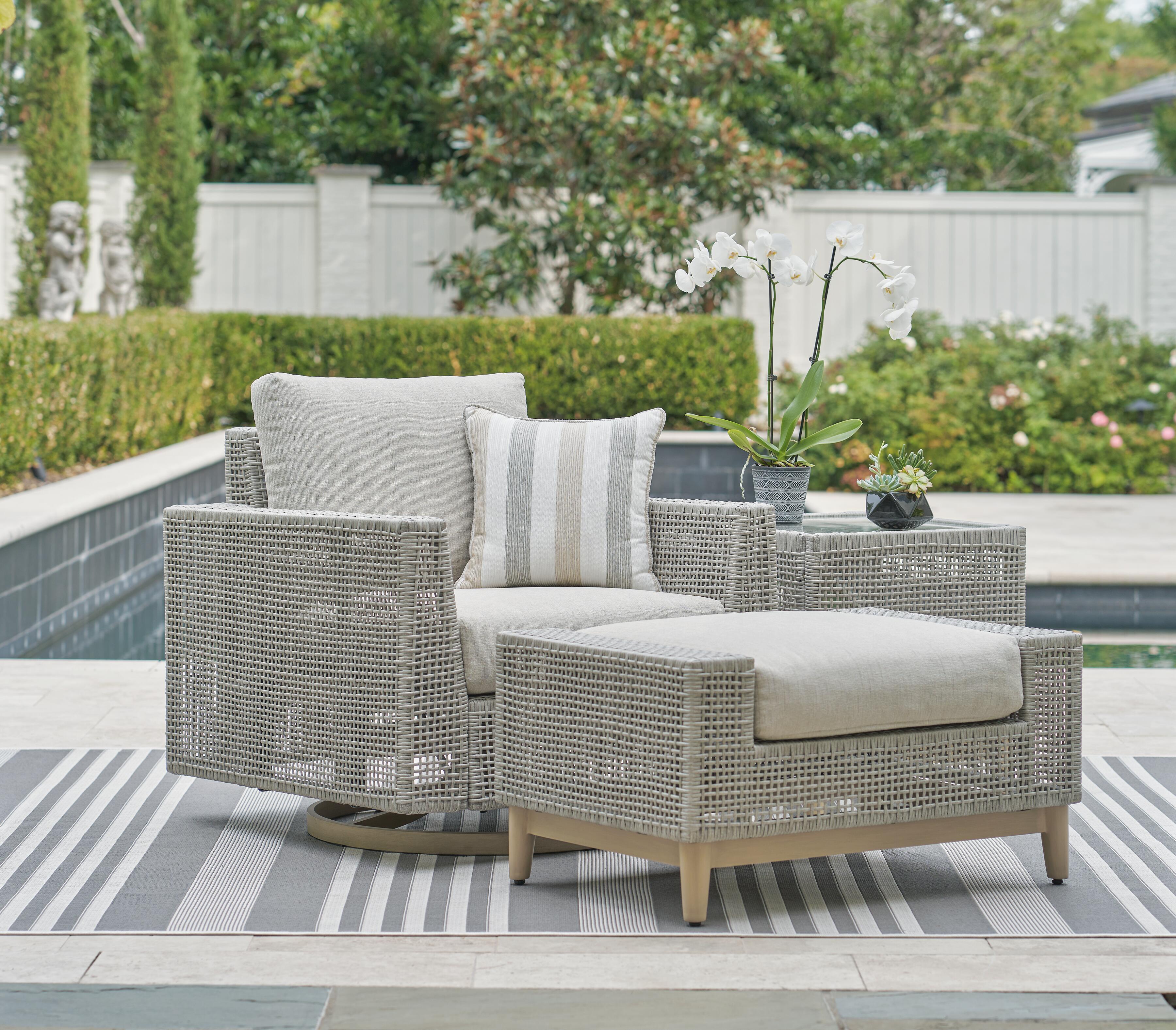 Seton Creek Outdoor Lounge Chair and Ottoman