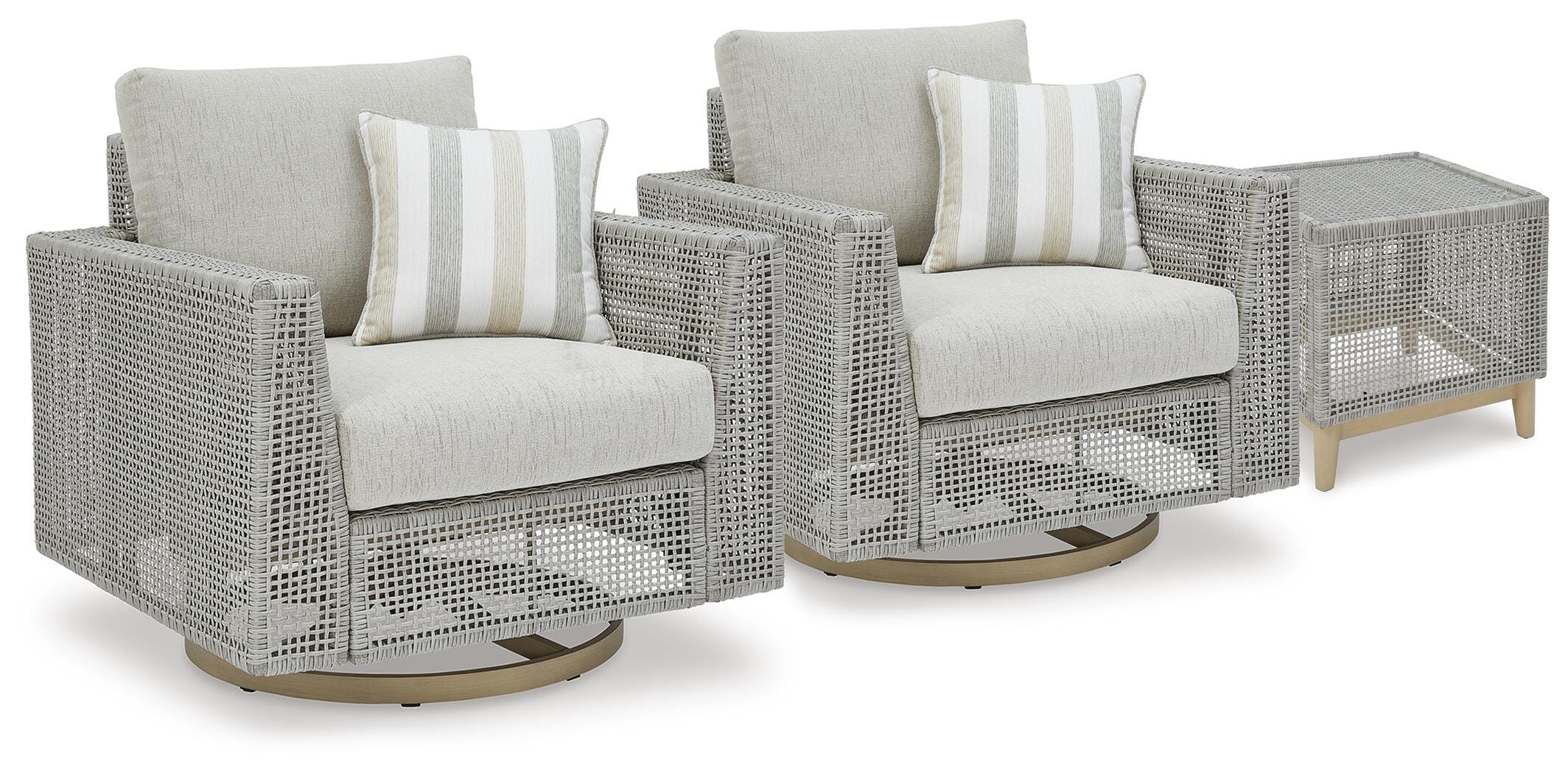 Seton Creek 2 Outdoor Lounge Chairs with End Table