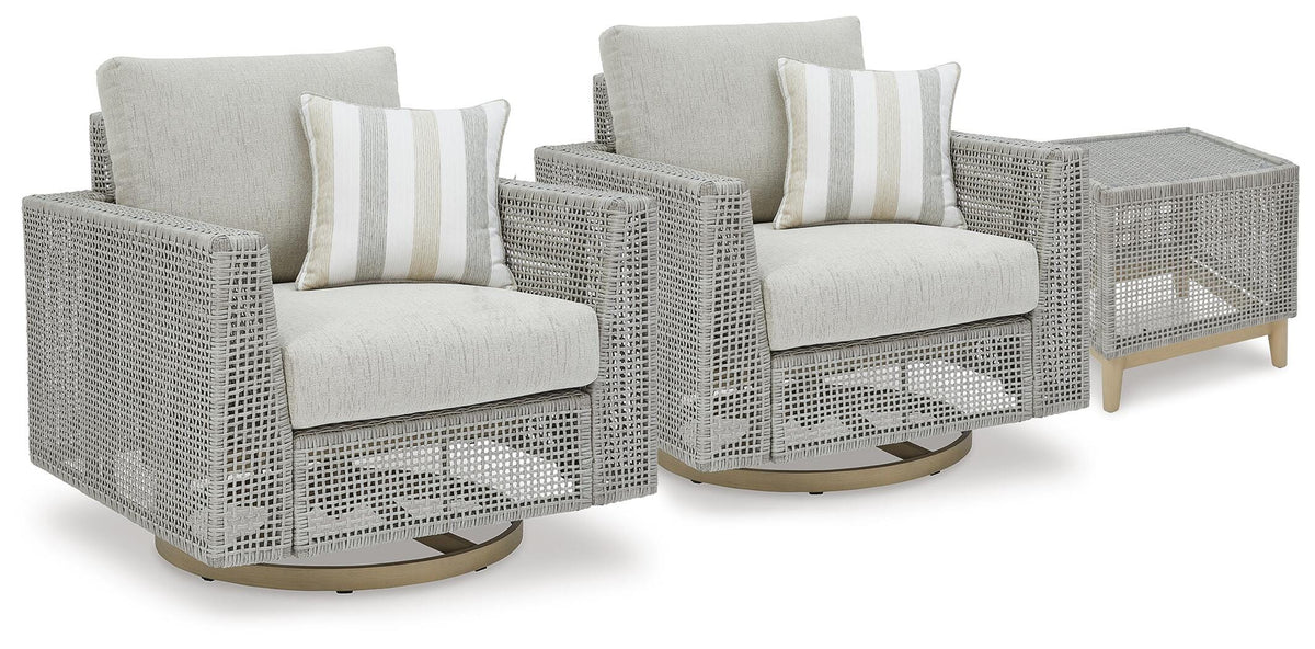 Seton Creek 2 Outdoor Lounge Chairs with End Table