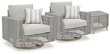 Seton Creek 2 Outdoor Lounge Chairs with End Table