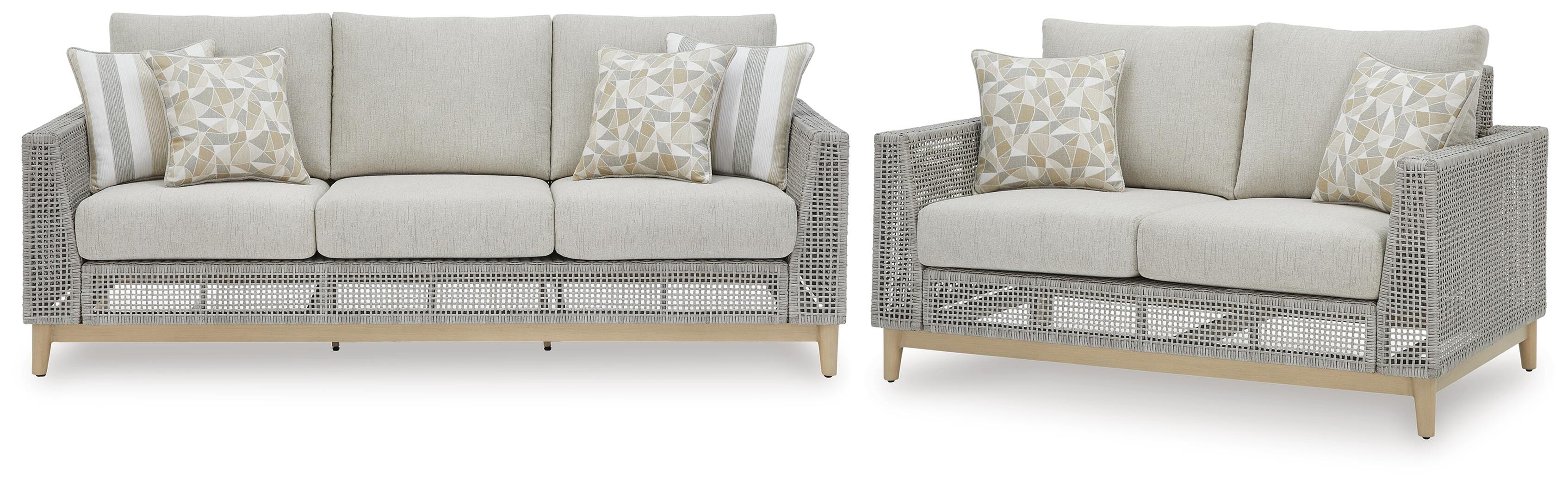 Seton Creek Outdoor Sofa and Loveseat