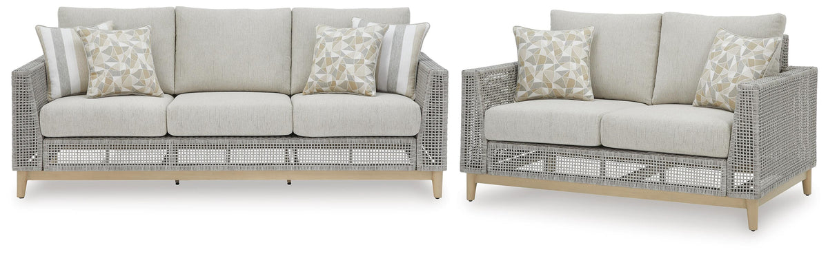 Seton Creek Outdoor Sofa and Loveseat