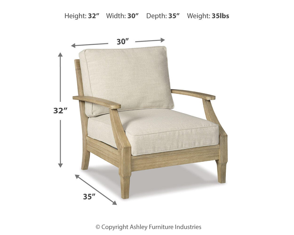 Clare View 3-Piece Outdoor Sofa & Lounge Chairs Set