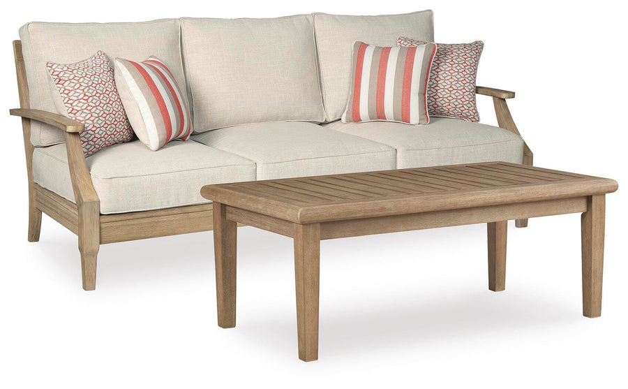 Clare View Outdoor Sofa with Coffee Table