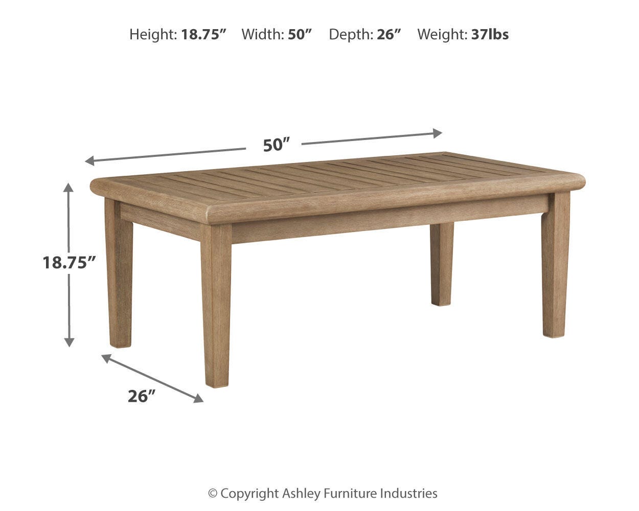 Gerianne Outdoor Coffee Table with 2 End Tables