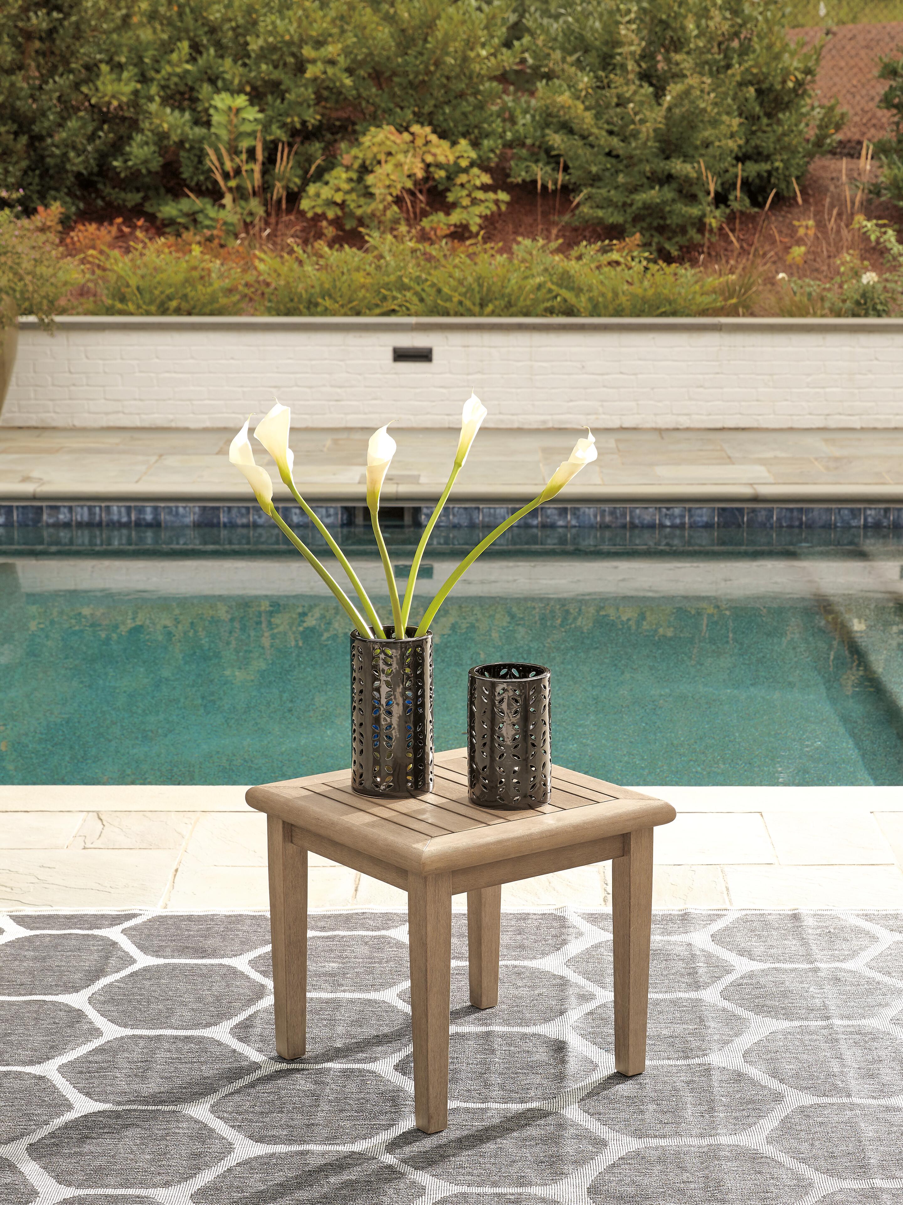 Clare View Outdoor Lounge Chairs and End Table Set