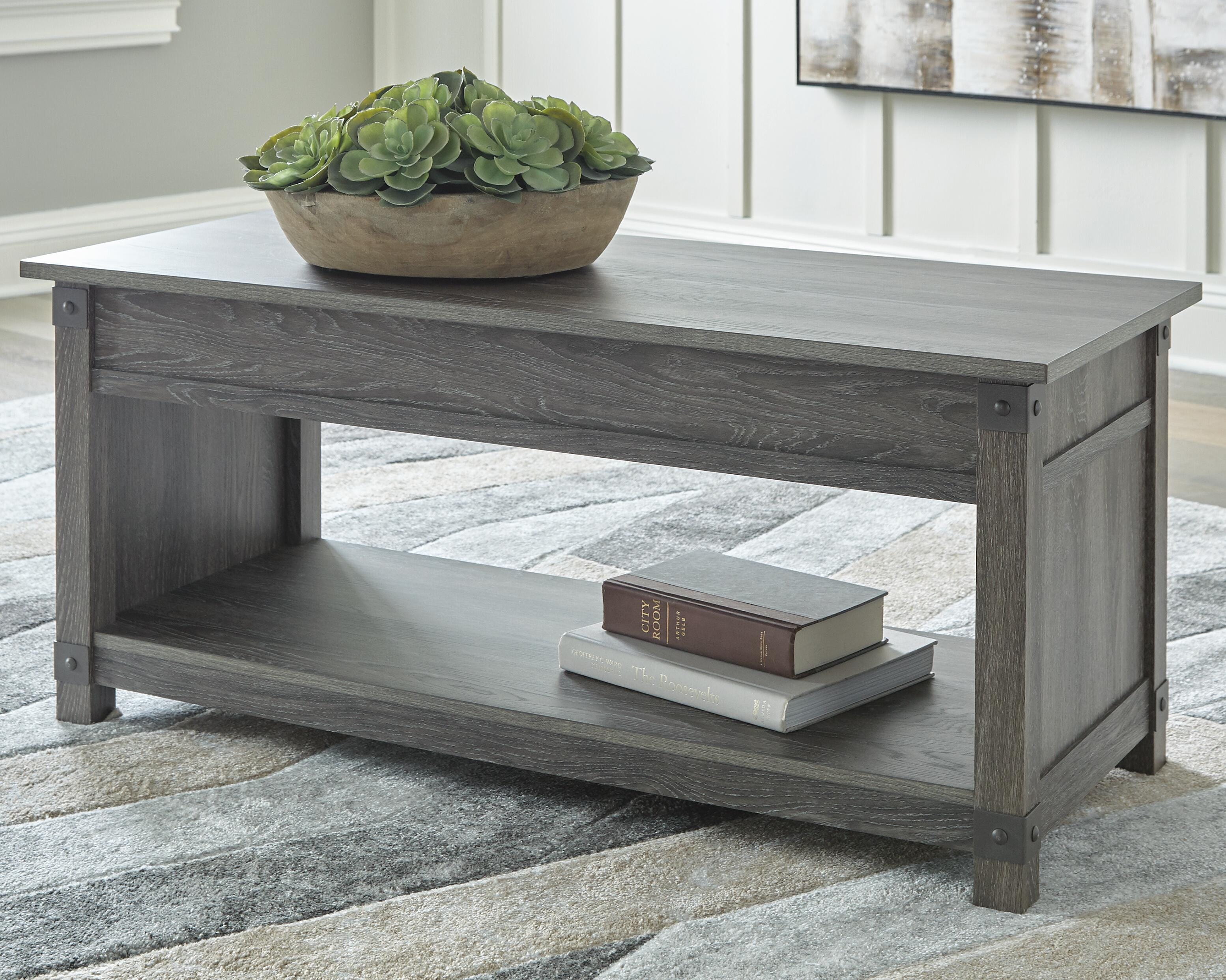 Freedan Lift-top Coffee Table, 2 End Tables and Console