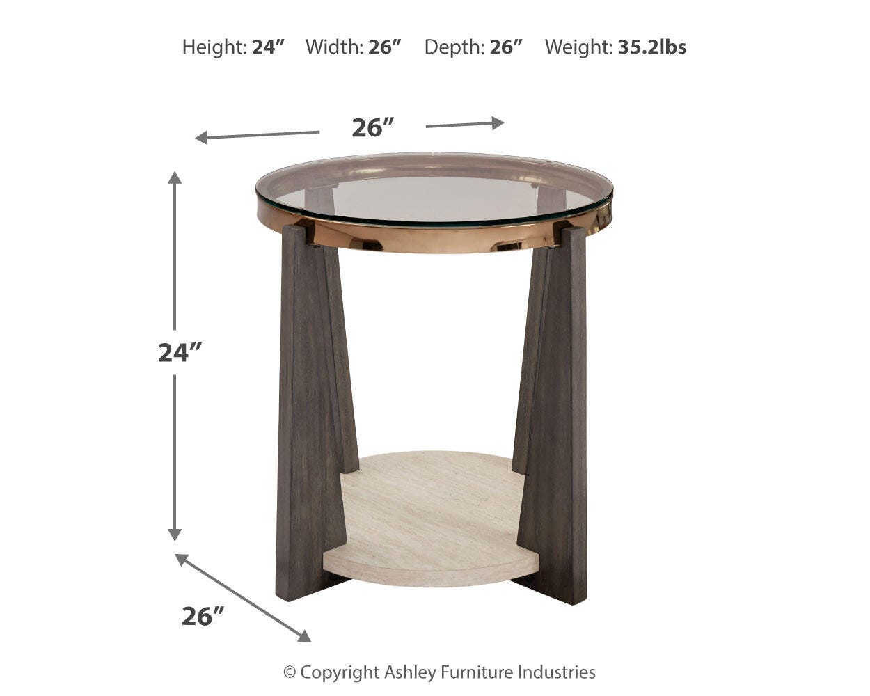 Frazwa Coffee Table with 2 End Tables
