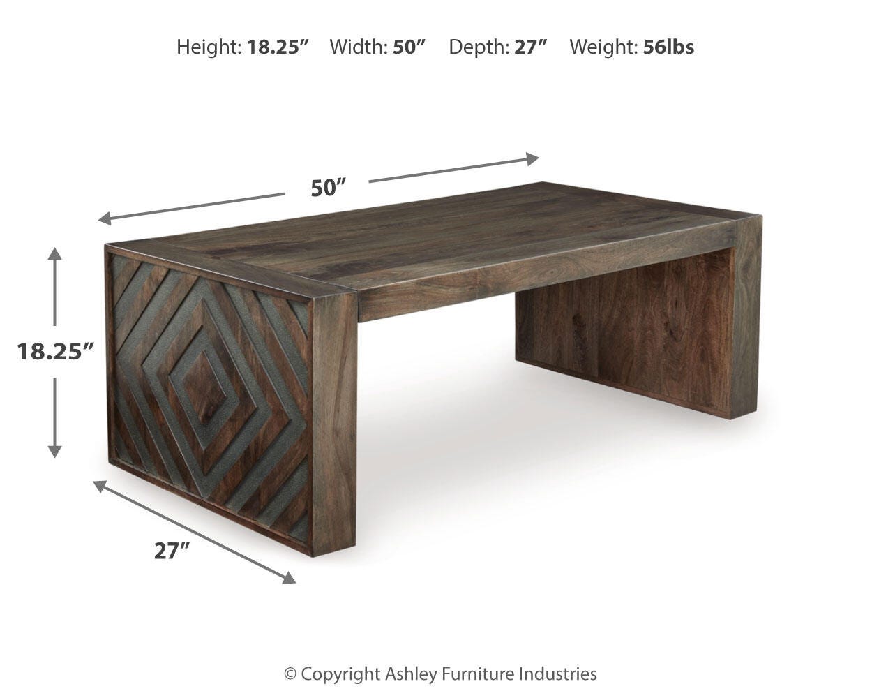 Dreggan Coffee Table with 1 End Table