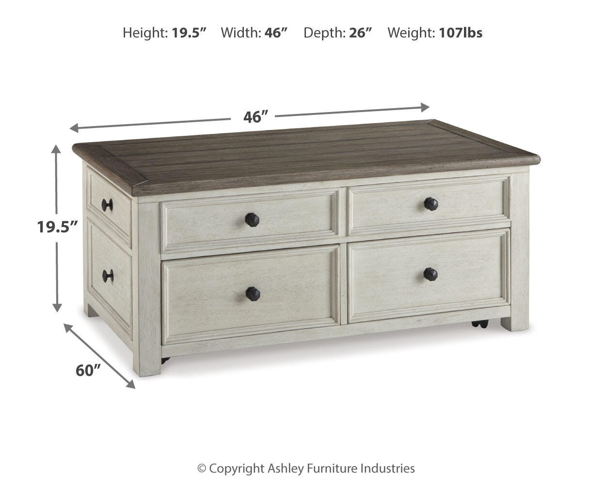 Bolanburg Coffee Table with 2 End Tables