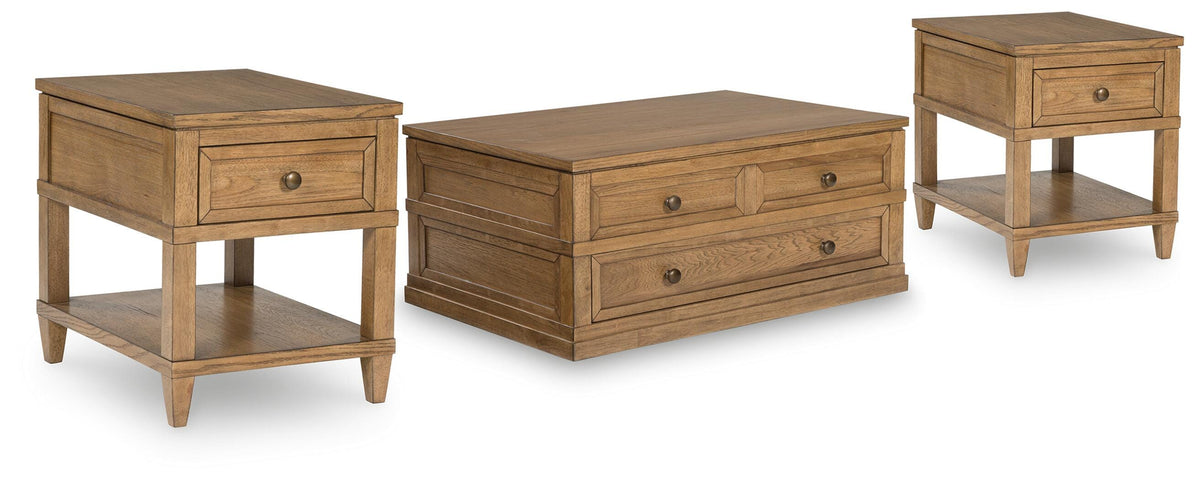 Sharlance Coffee Table with 2 End Tables