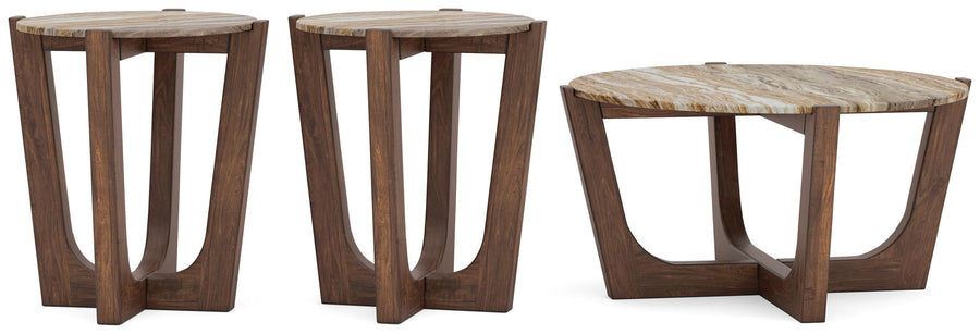 Tanidore Coffee Table with 2 End Tables