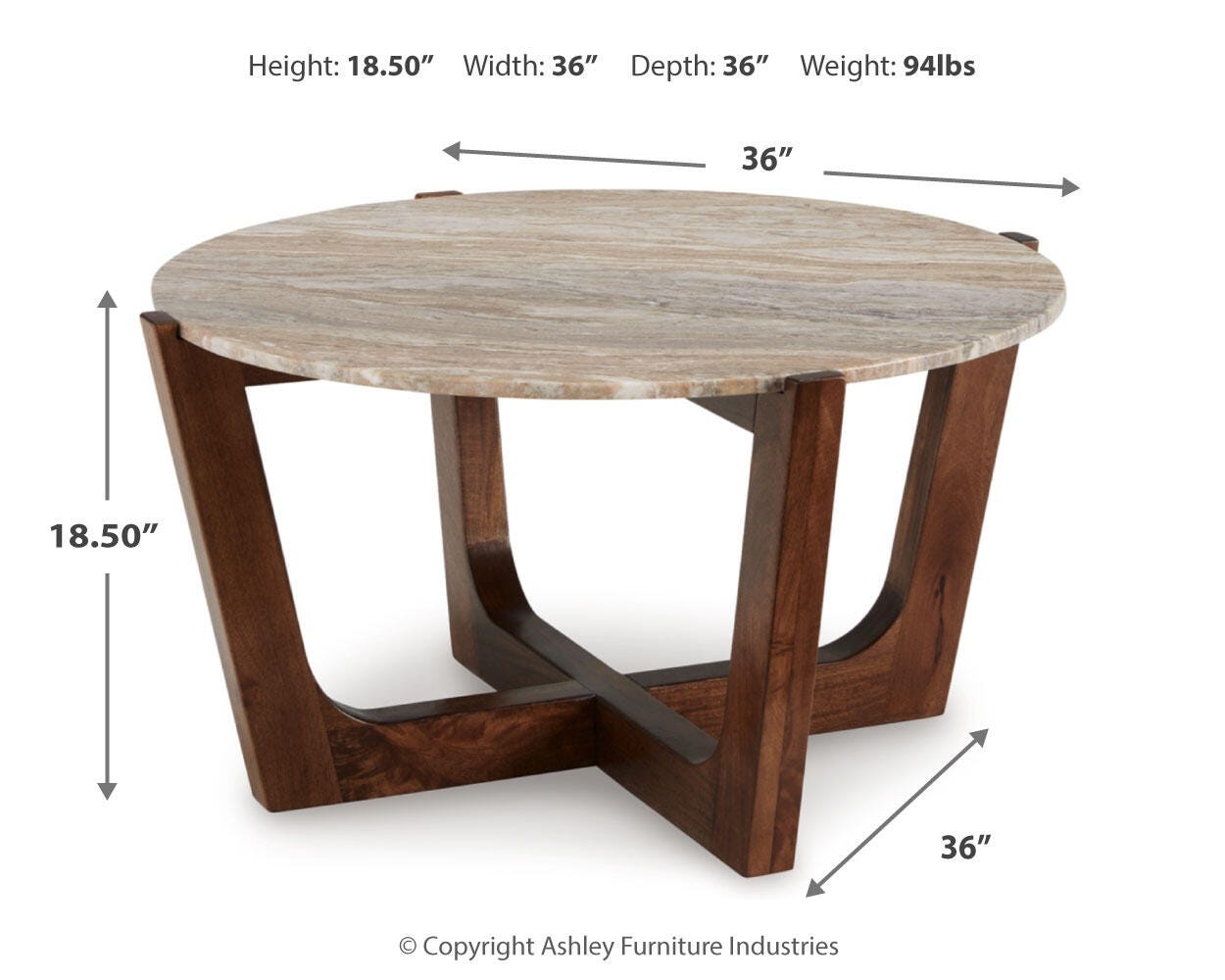 Tanidore Coffee Table with 1 End Table