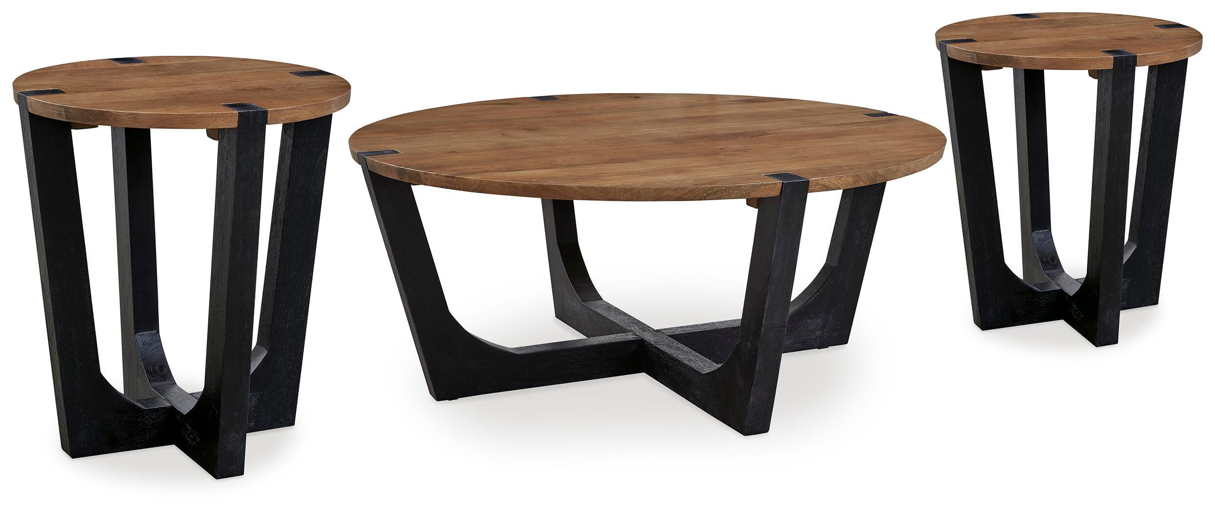 Hanneforth Coffee Table with 2 End Tables