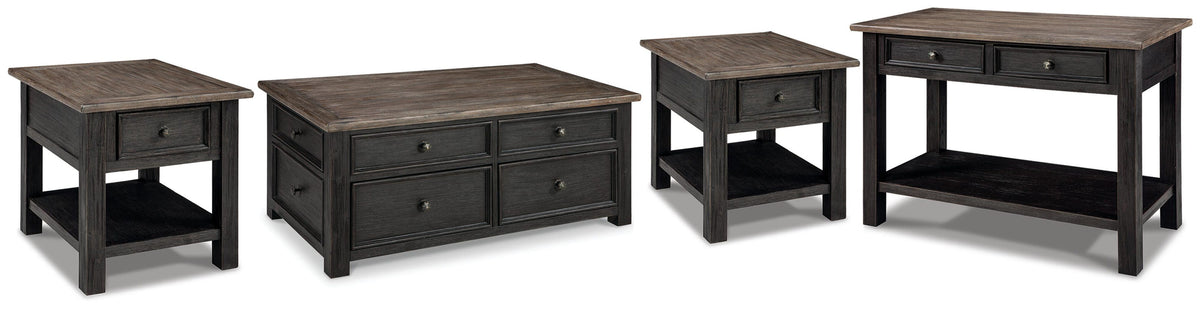Tyler Creek Coffee Table and 2 End Tables with Console