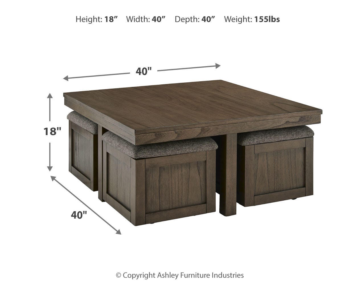 Boardernest Coffee Table with 1 End Table