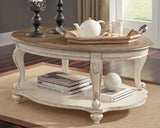 Realyn Coffee Table with 2 End Tables
