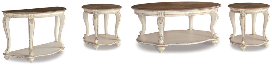 Realyn Coffee Table, 2 Ends and Console