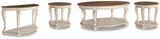 Realyn Coffee Table, 2 Ends and Console