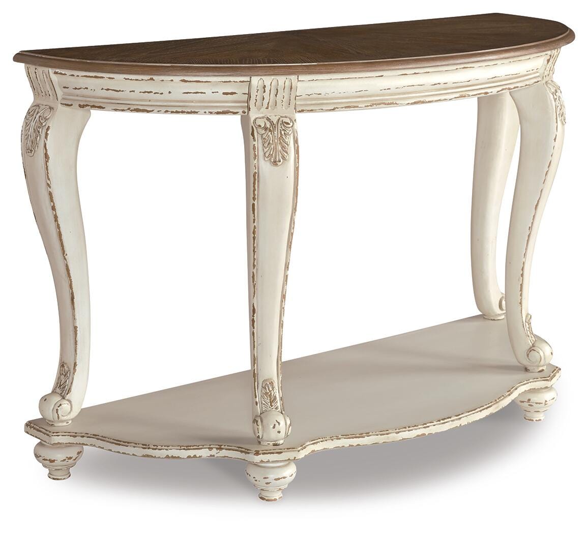 Realyn Coffee Table, 2 Ends and Console