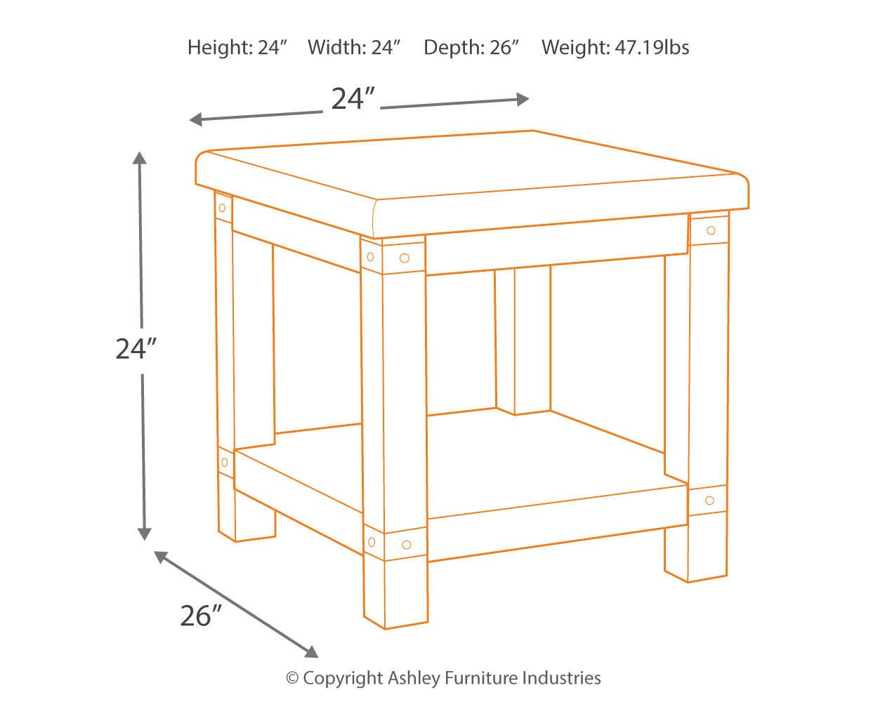 Carynhurst Coffee Table with 2 End Tables
