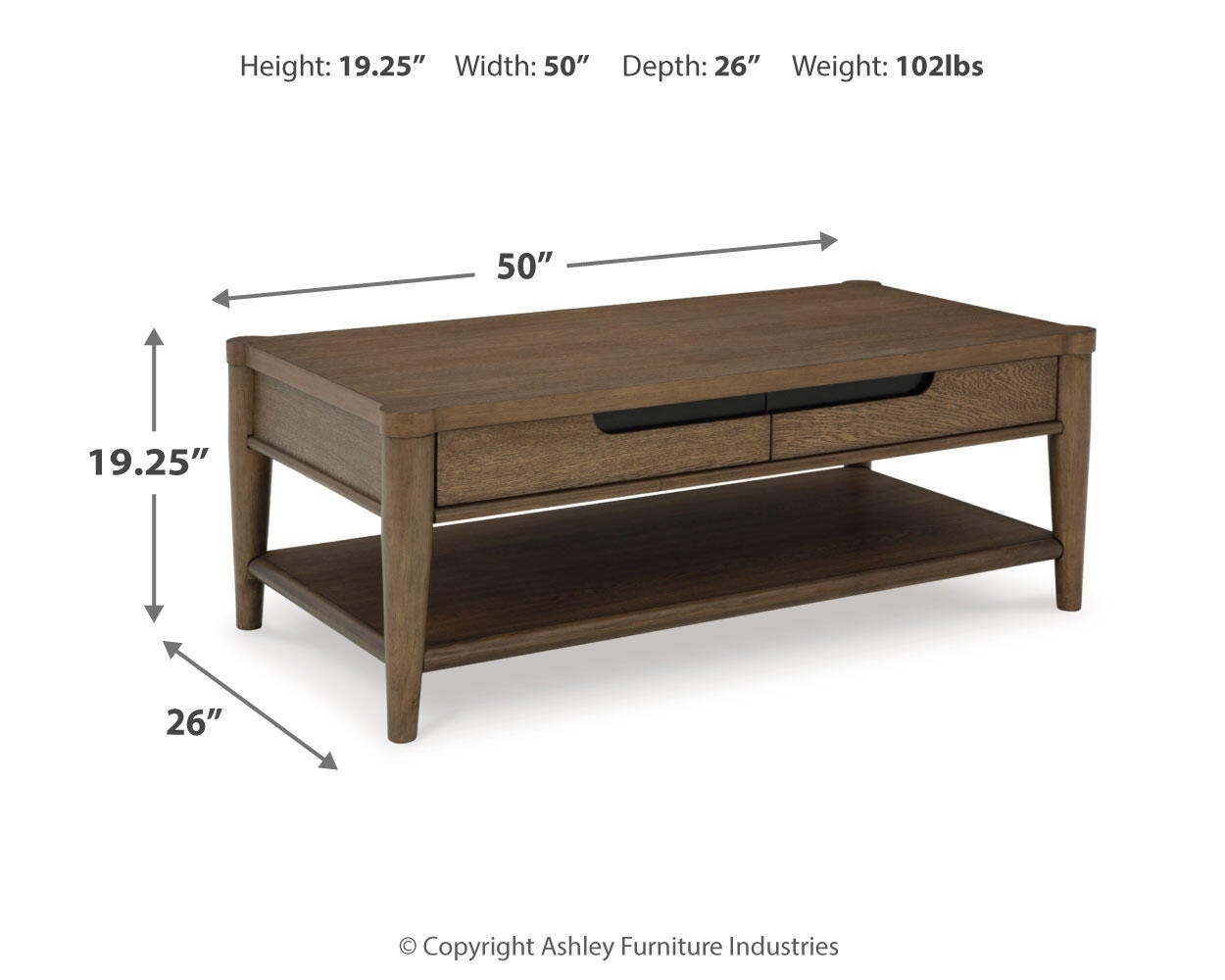 Roanhowe Coffee Table with 2 End Tables