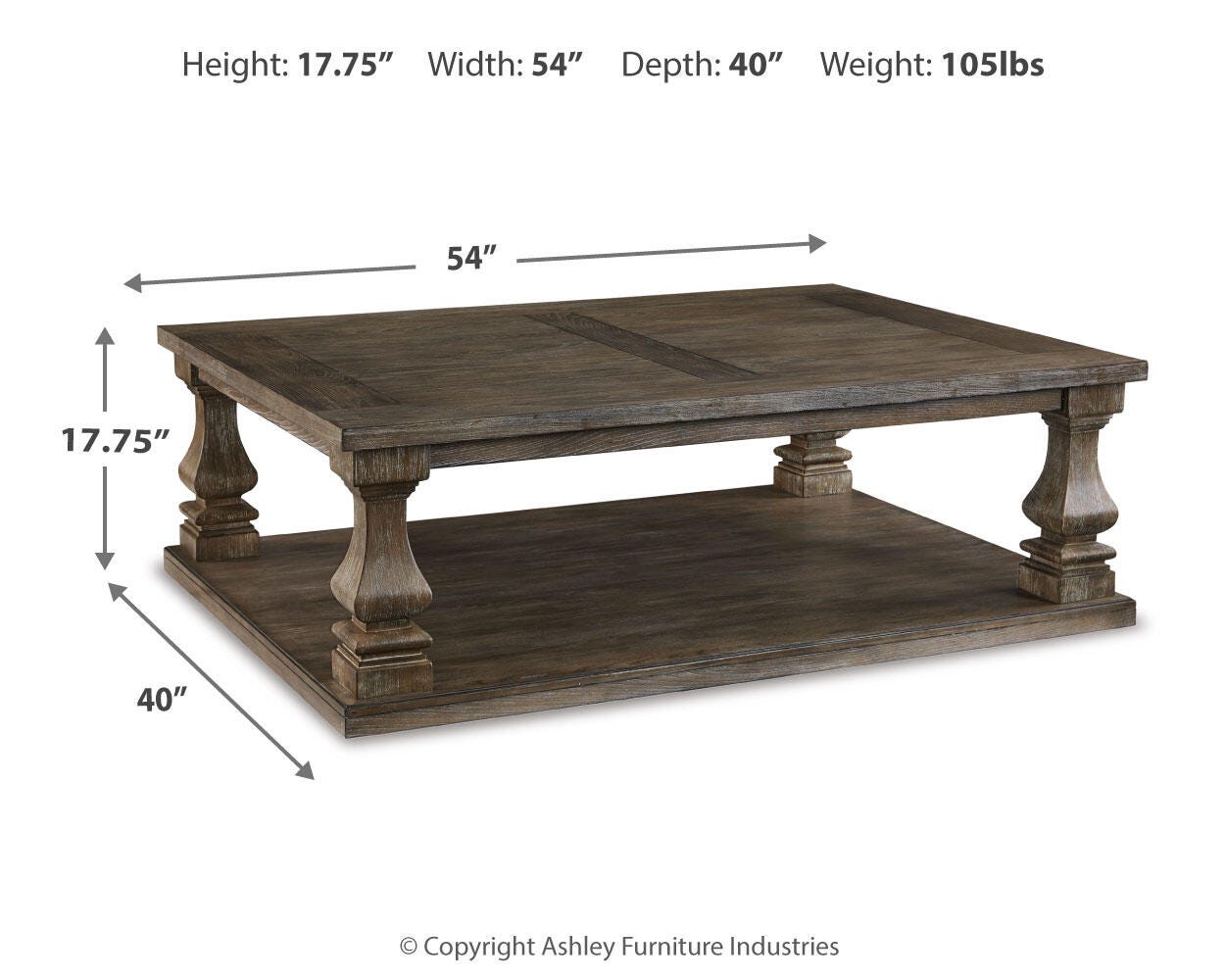 Johnelle Coffee Table with 2 End Tables