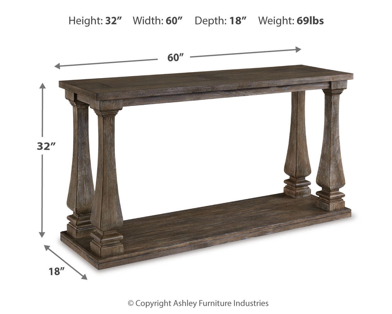 Johnelle Coffee Table, 2 End Tables and Sofa Table