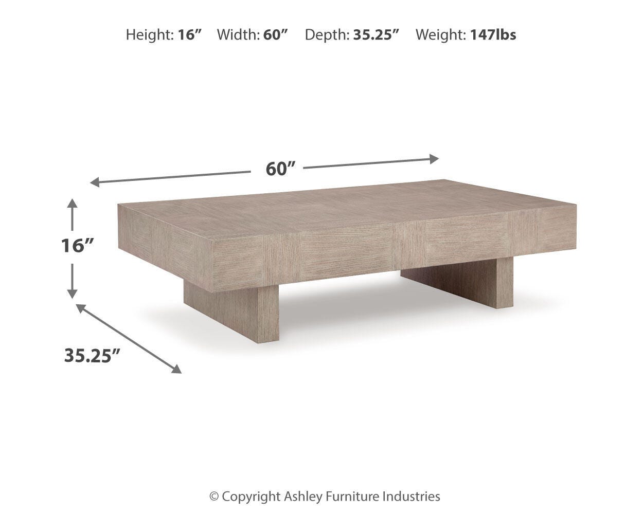 Jorlaina Coffee Table with 1 End Table
