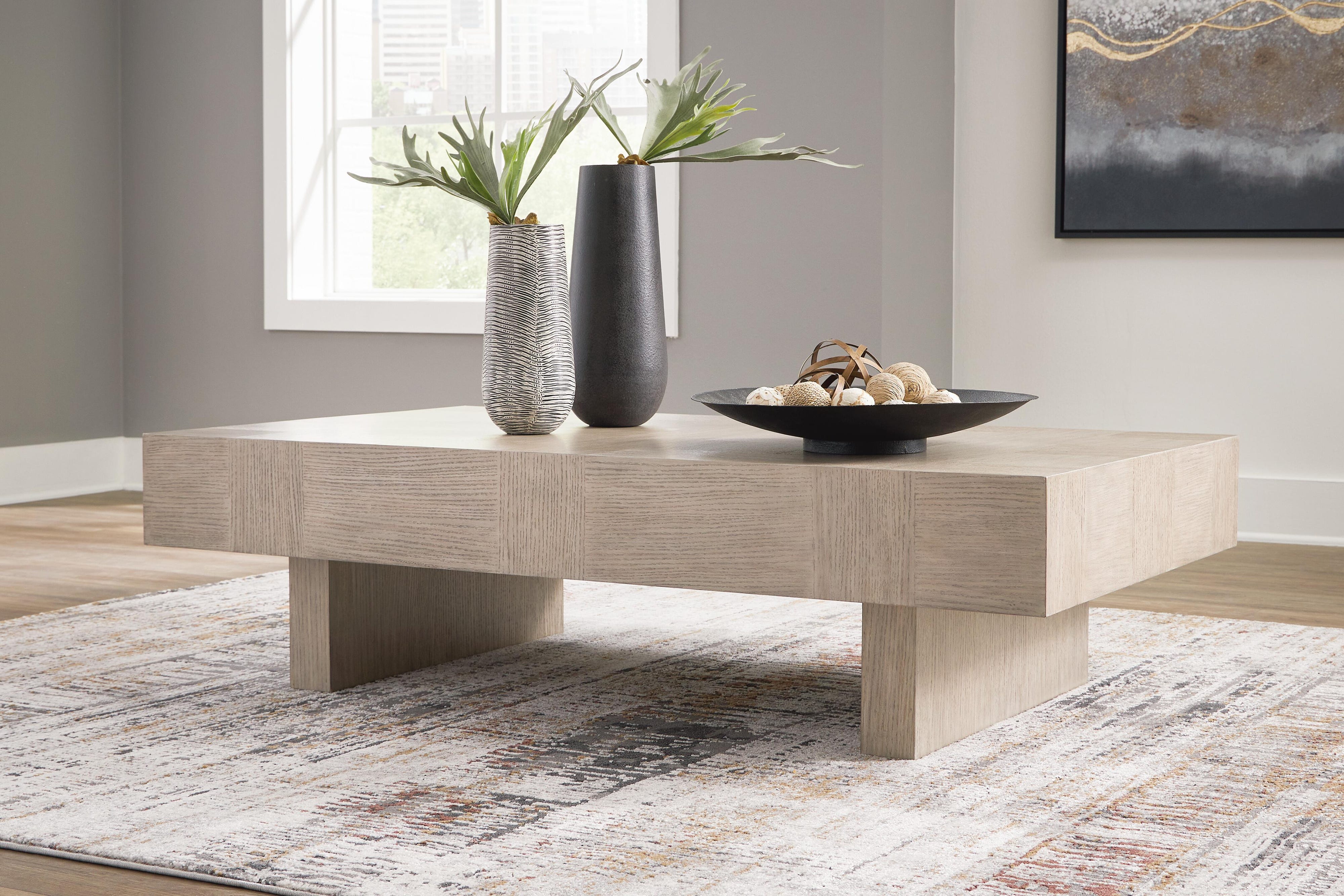 Jorlaina Coffee Table with 1 End Table