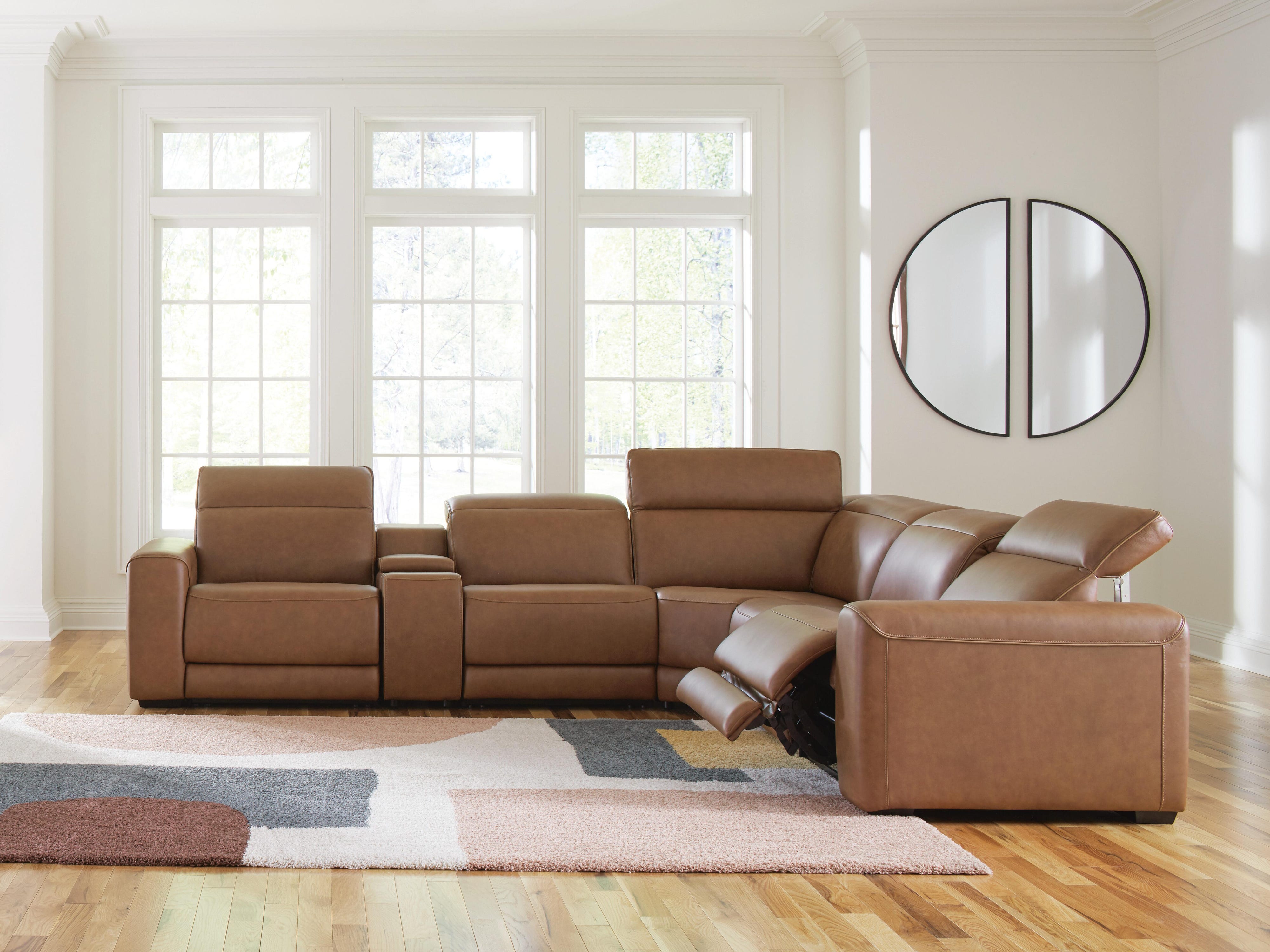 Magic Man 6-Piece Power Reclining Sectional with Console