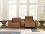 Magic Man 2-Piece Power Reclining Sectional Loveseat with Console