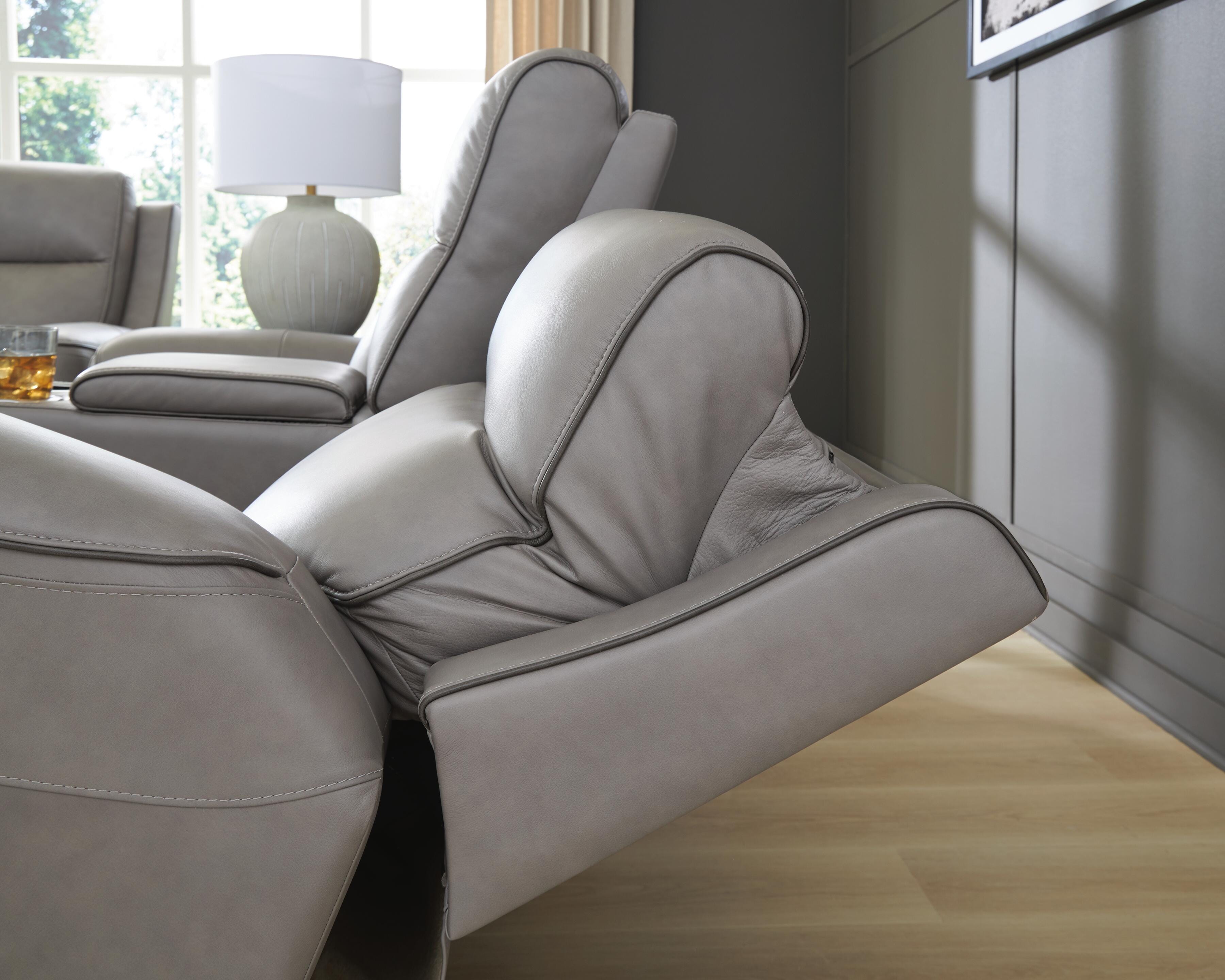 5Z-Relaxation Dual Power Reclining Leather Sofa and Loveseat