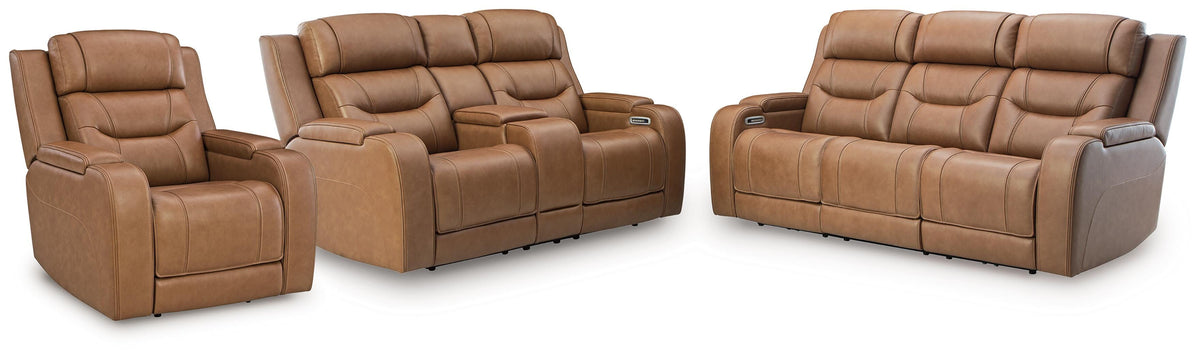 Knightington Power Reclining Sofa, Loveseat and Recliner