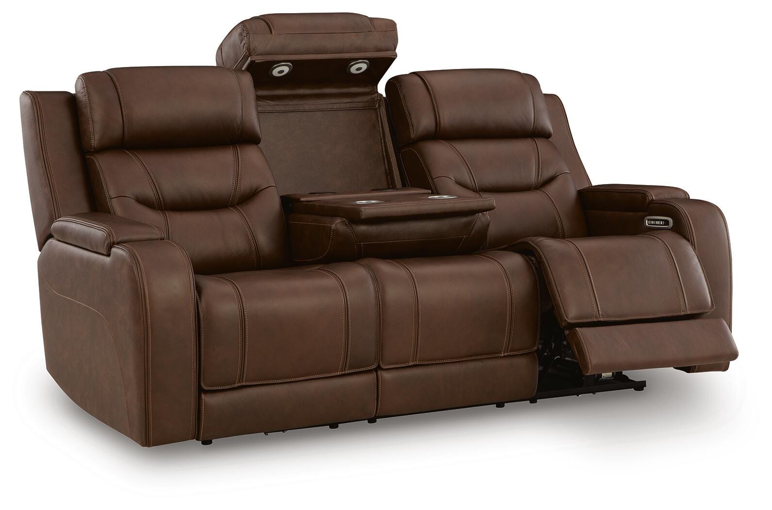 Knightington Power Reclining Sofa and Loveseat with Audio