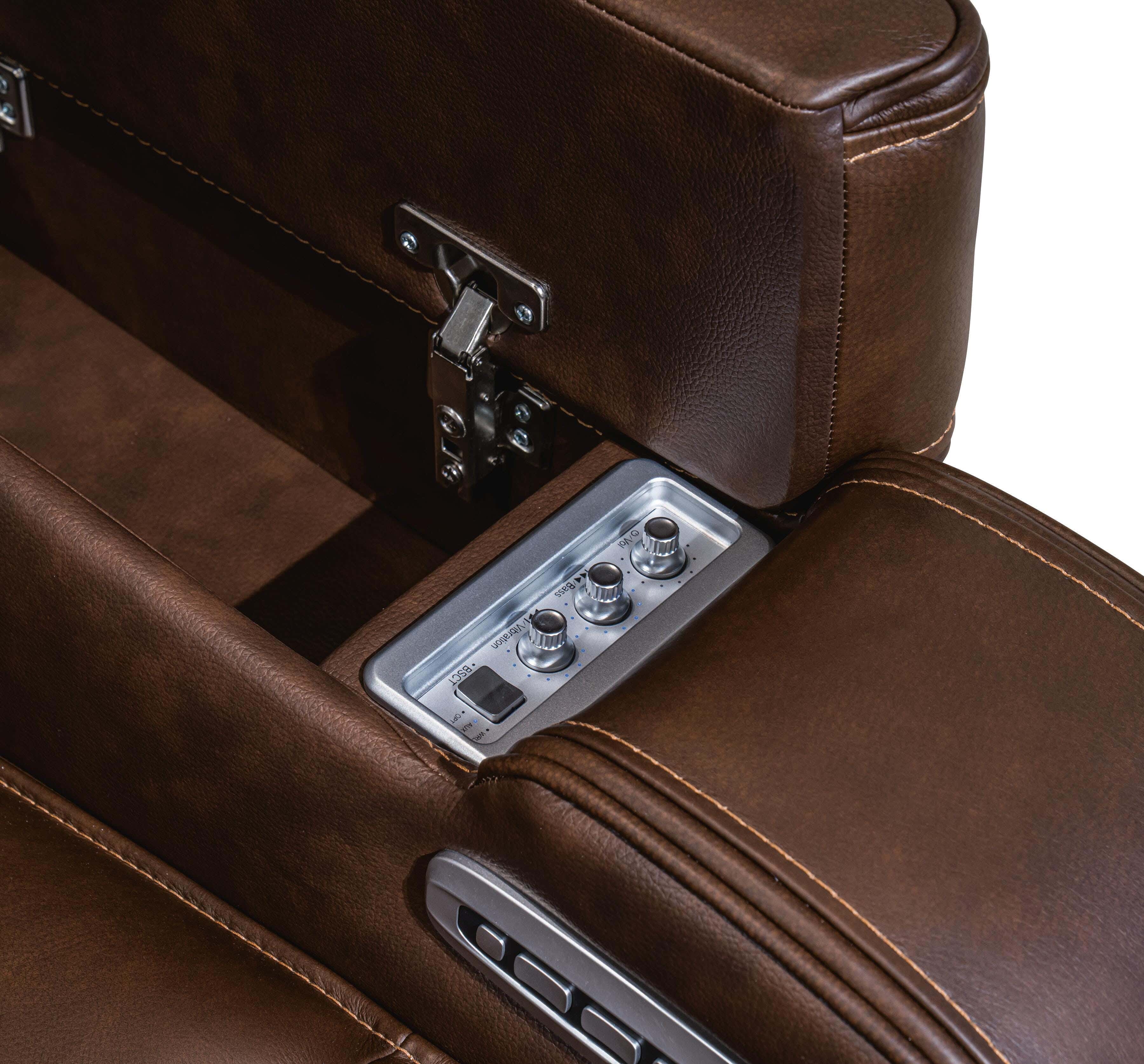 Knightington Power Reclining Loveseat with Audio Seating