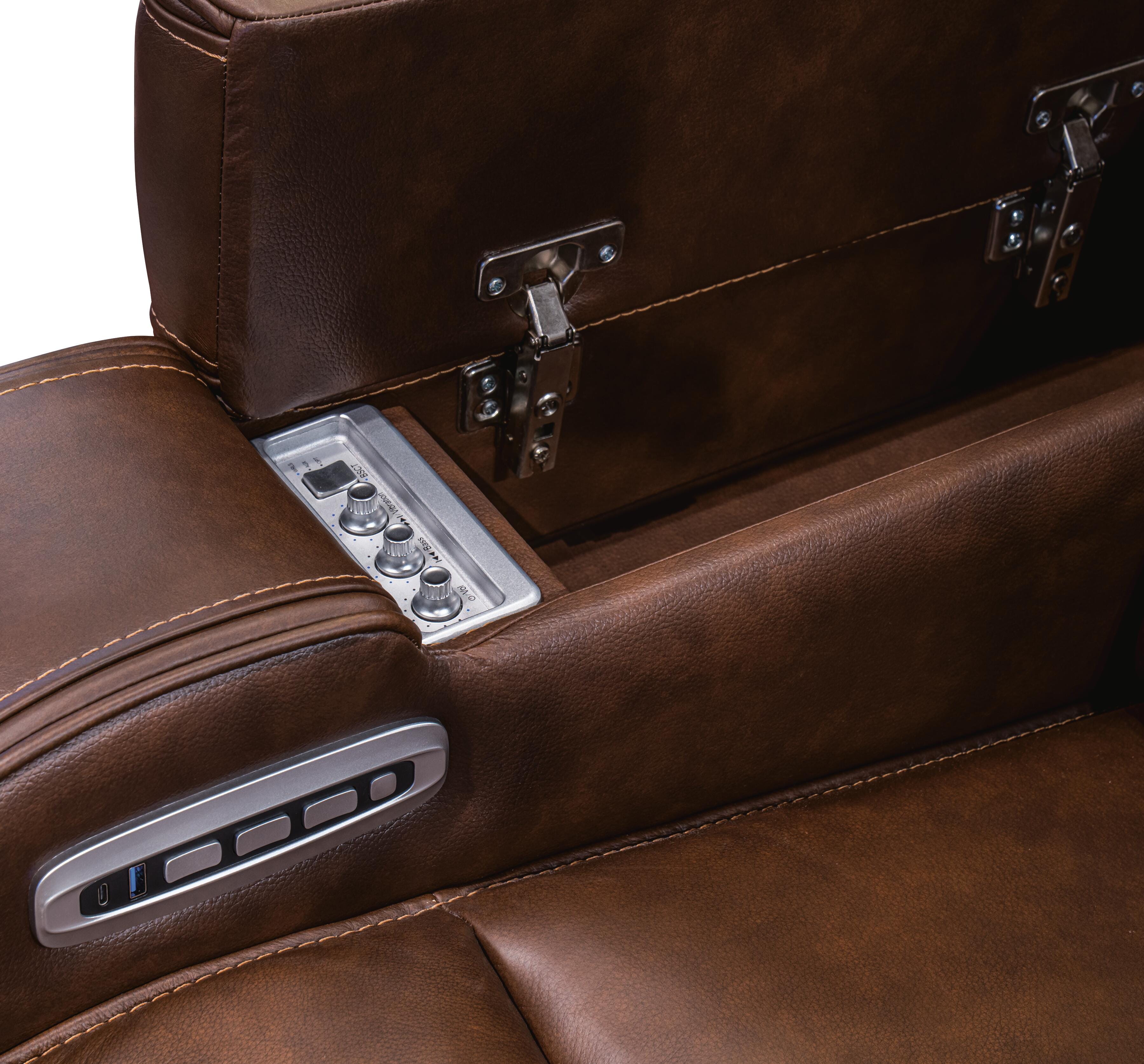 Knightington Power Reclining Loveseat with Audio Seating