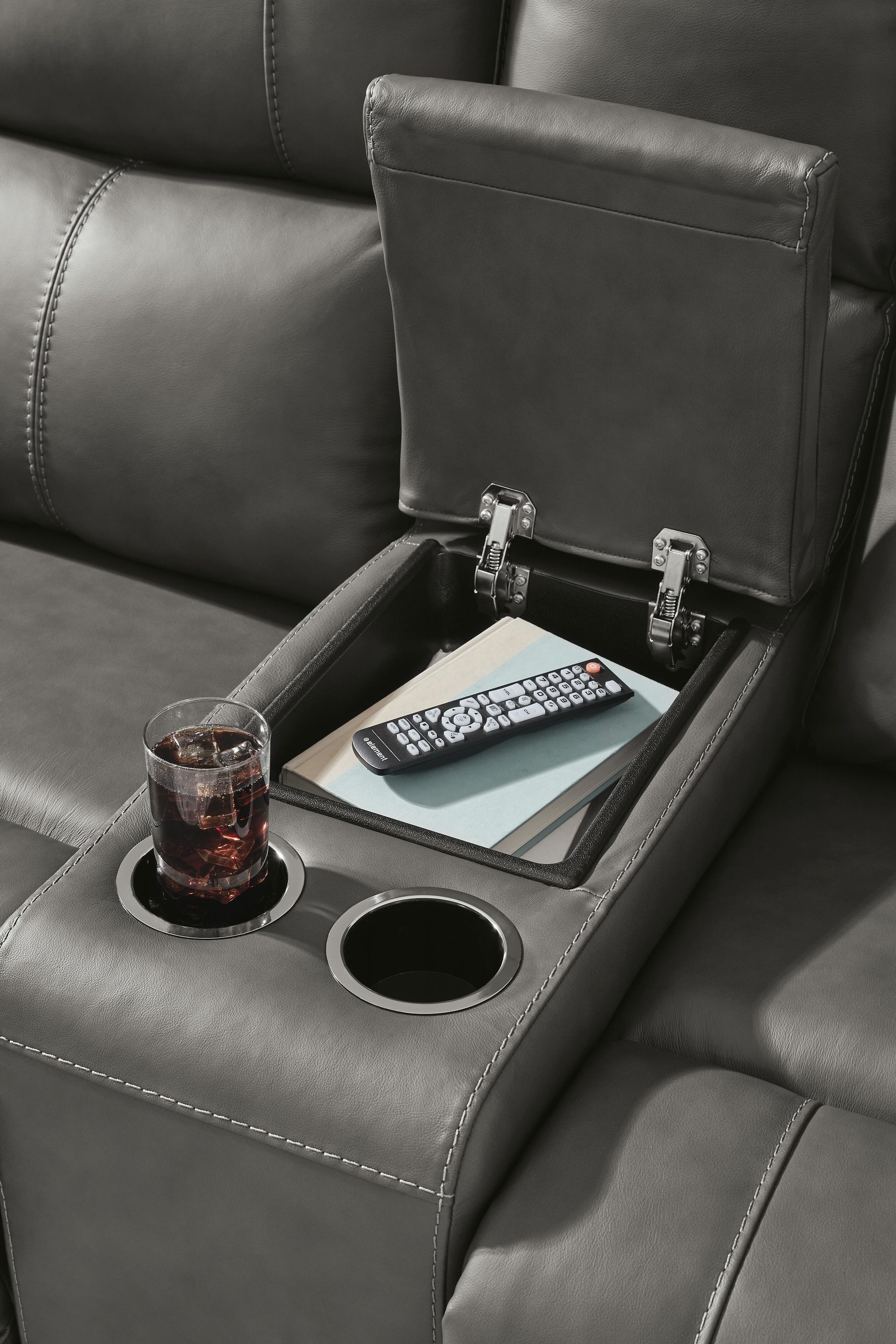 Bleckley Beryton Leather Dual Power Reclining Sofa and Loveseat Set