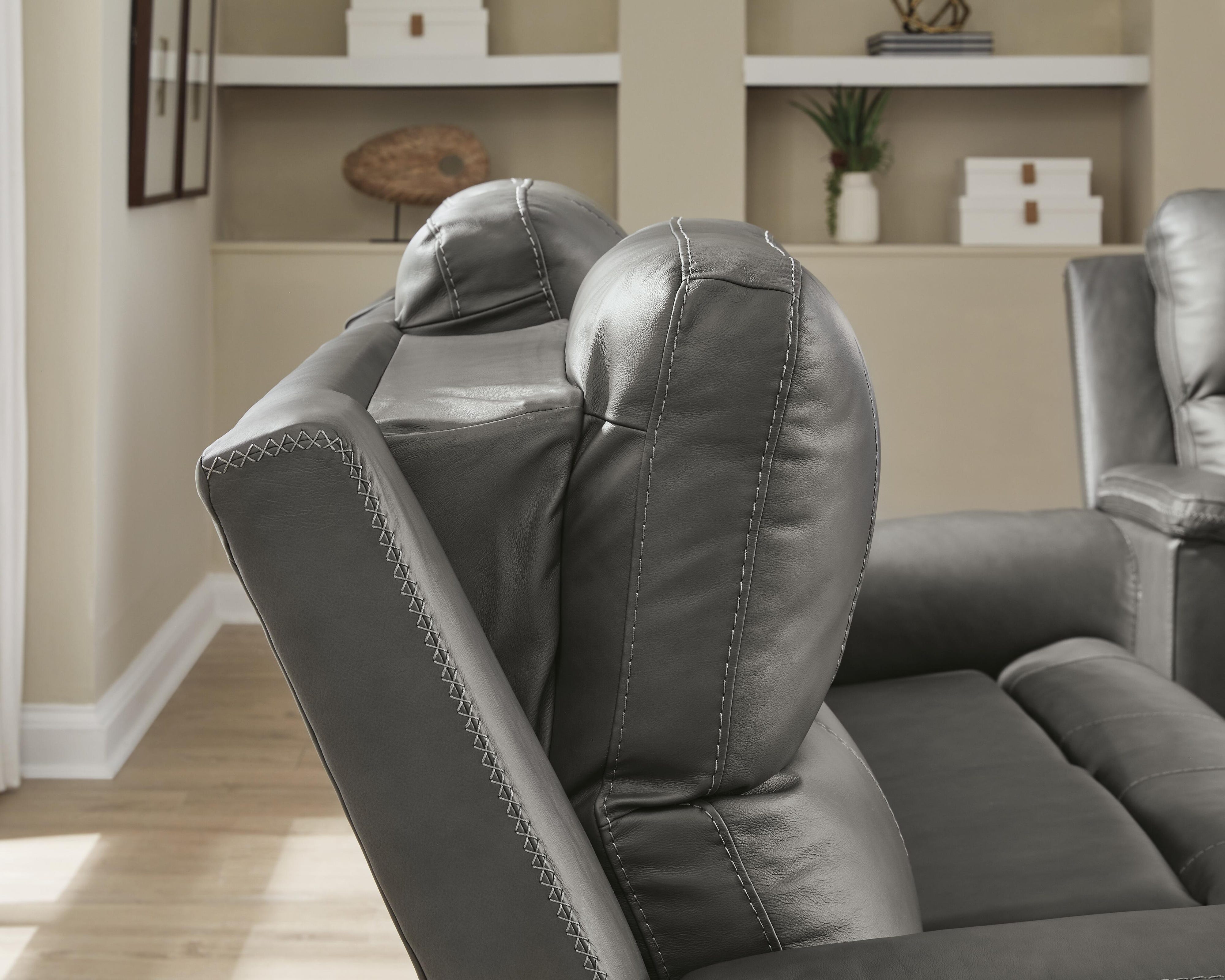 Bleckley Beryton Leather Dual Power Reclining Sofa and Loveseat Set