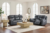 Bexhurst Momentum Moves Dual Power Reclining Leather Sofa and Loveseat Set