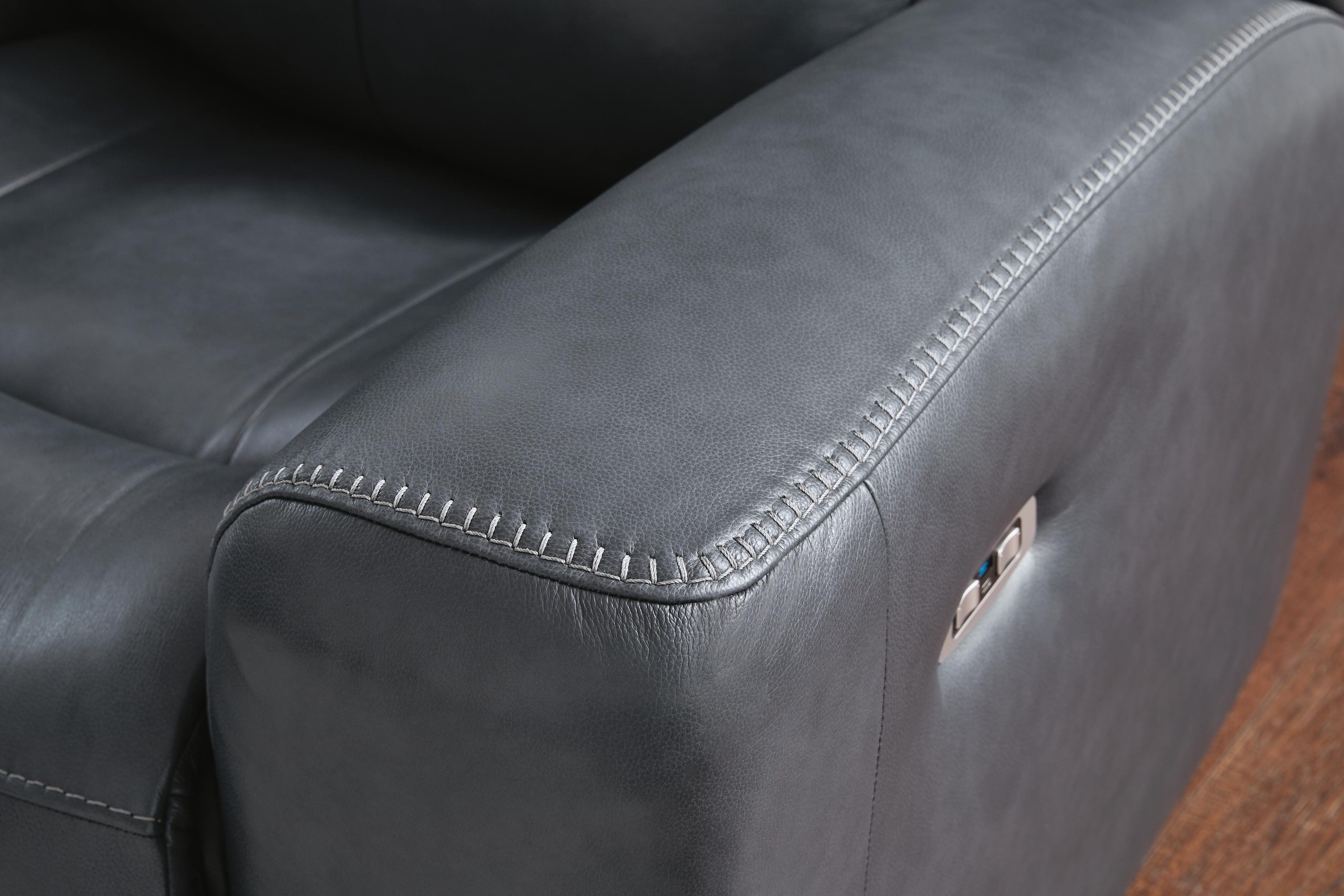 Bexhurst Momentum Moves Dual Power Reclining Leather Sofa and Loveseat Set