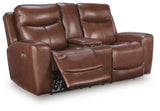 Bexhurst Power Reclining Loveseat with Console