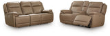 Glencroft Malcesine Dual Power Leather Reclining Sofa and Loveseat