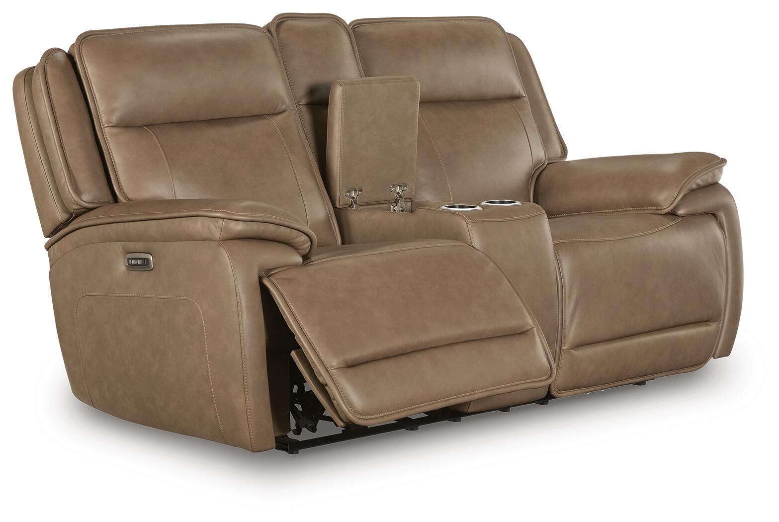 Glencroft Malcesine Dual Power Leather Reclining Sofa and Loveseat
