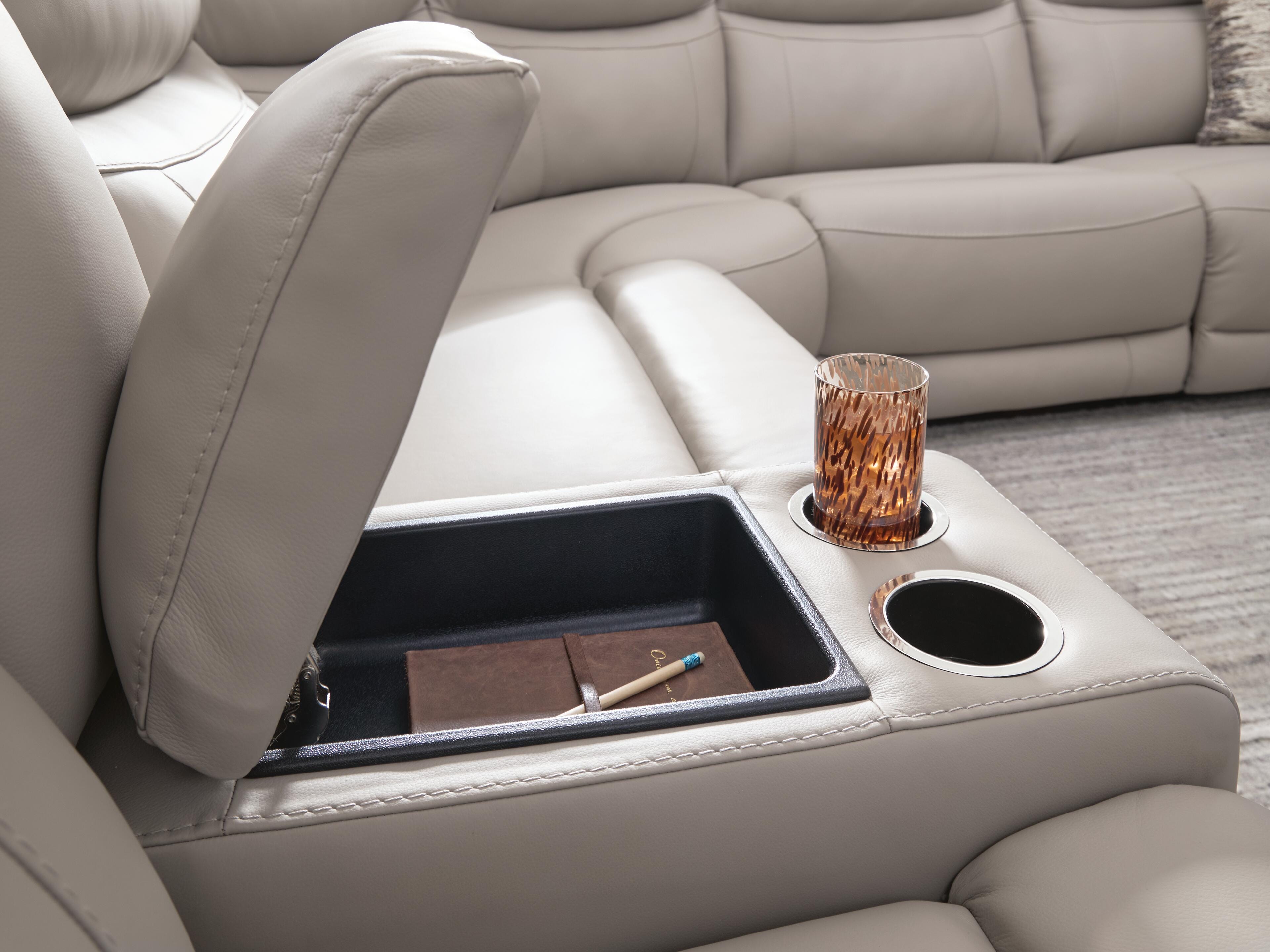 Gravier 6-Piece Power Reclining Sectional with Storage Console