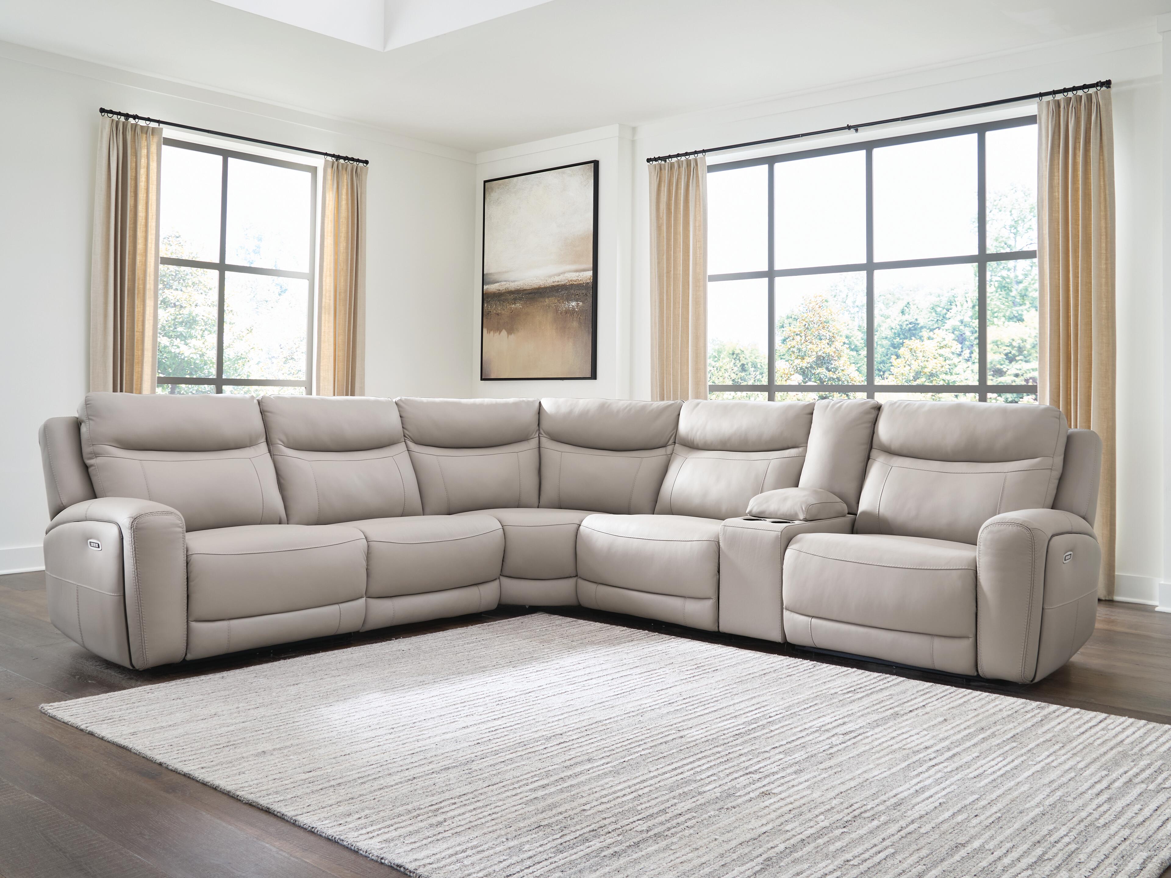 Gravier 6-Piece Power Reclining Sectional with Storage Console