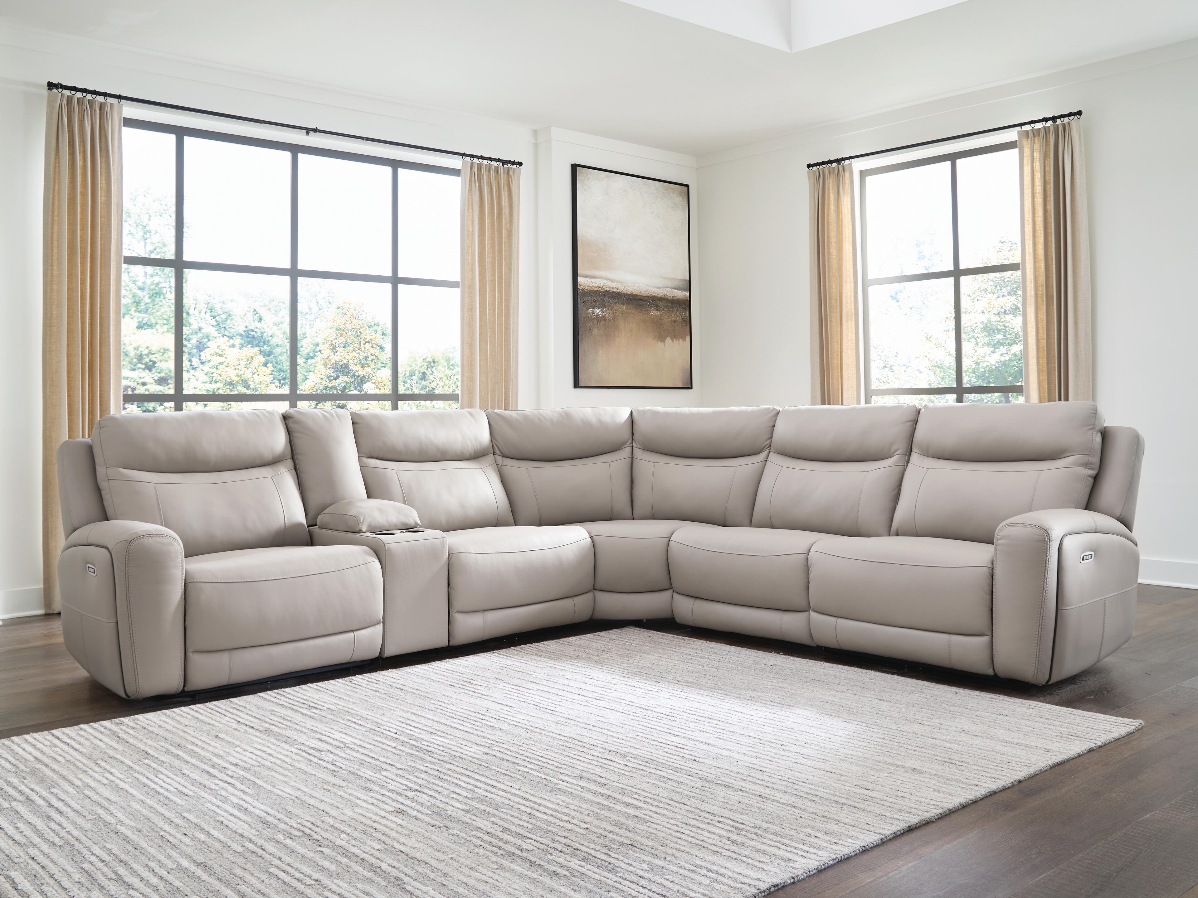 Gravier 6-Piece Power Reclining Sectional with Storage Console