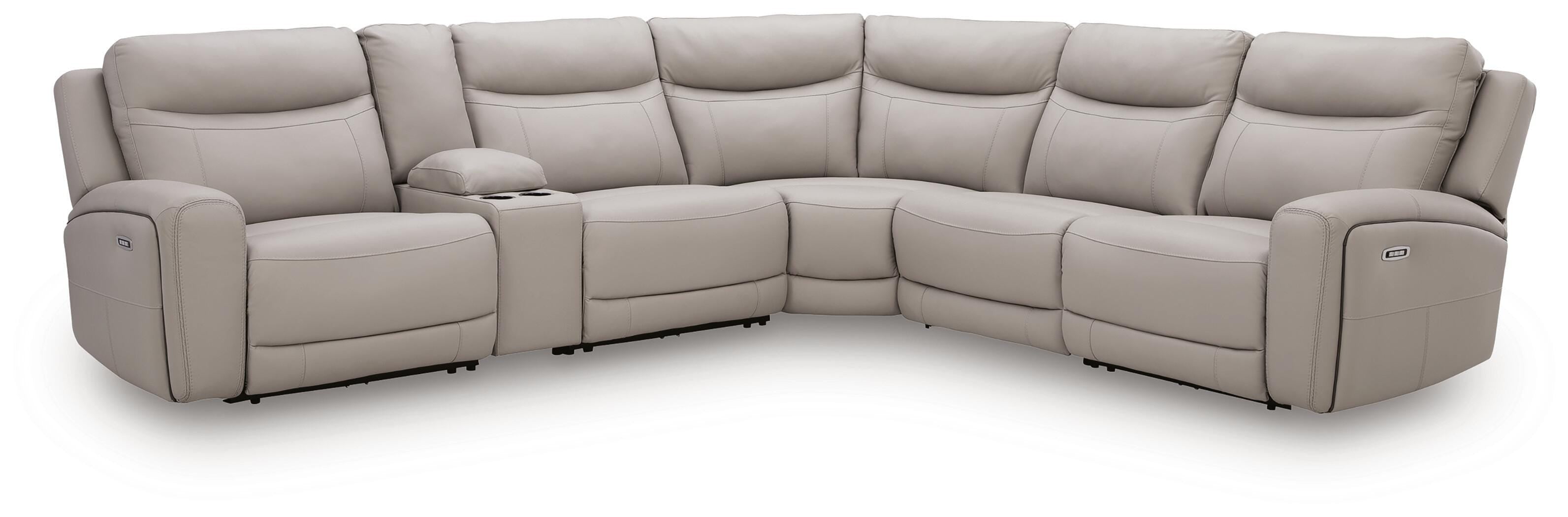 Gravier 6-Piece Power Reclining Sectional with Storage Console
