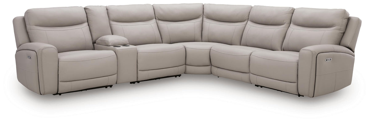 Gravier 6-Piece Power Reclining Sectional with Storage Console